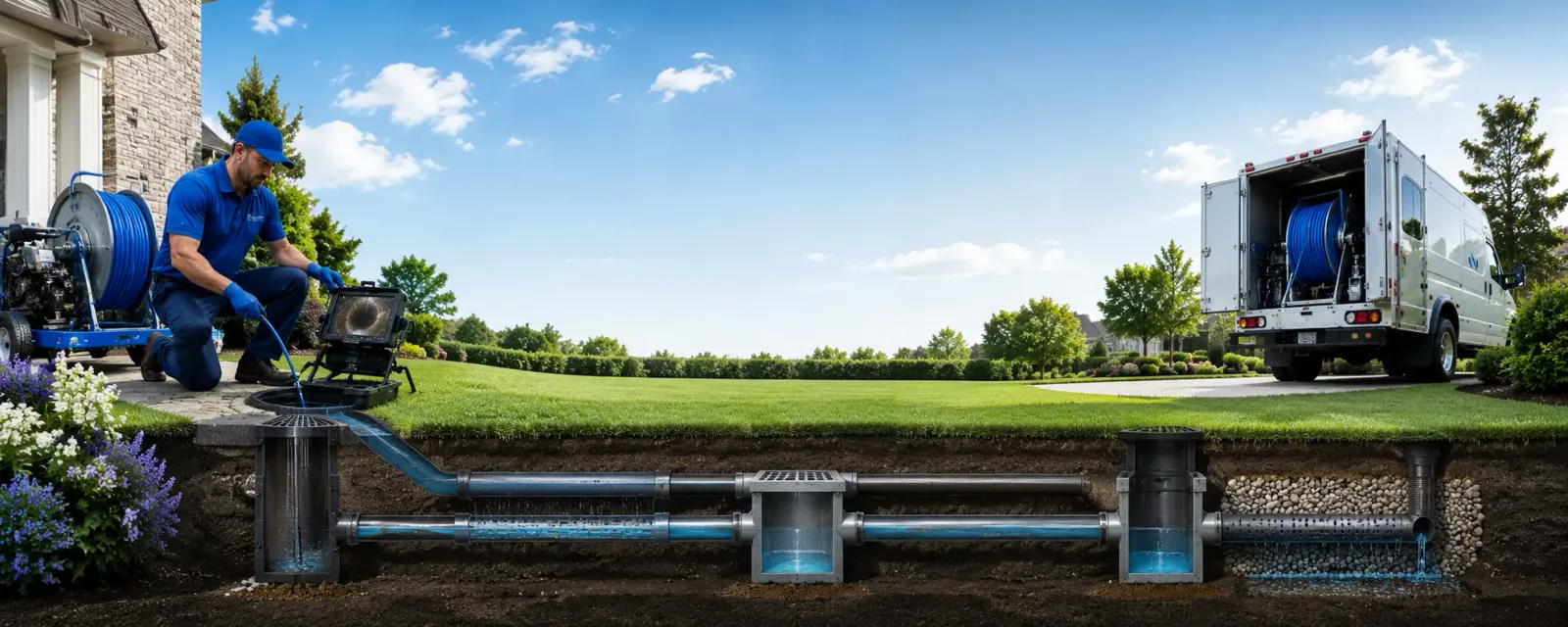 Outdoor drain cleaning information for Easthampton, MA